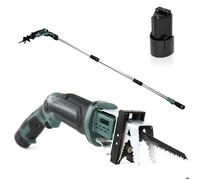 FISHTEC - Scie Sabre Électrique Sans Fil à Bras Télescopique 170 cm et Mâchoire de Serrage - 2 Modèles : Vert/Rouge (Scie sabre électrique vert)