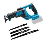 Scie sabre sans fil compatible avec batterie Makita 18 V, scie récipro électrique 3500 tr/min avec 4 lames de scie pour couper le bois et le métal, longueur de course de 32 mm (pas de batterie)