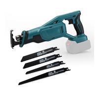 Scie Sabre Sans Fil Compatible avec Makita 18V batterie, moteur sans balais 0-3200SPM, Mit 4 Lames de Scie, Scie sabre Vitesses Réglables, Scie Alternative pour bois, métal, plastique, branches