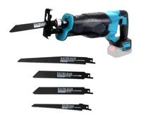 Scie sabre sans fil compatible avec Makita 18V batterie, Scie électrique sans balais avec 4 lames pour métal, bois, tuyaux en PVC, l'élagage des arbres (sans batterie)