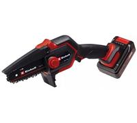 Einhell Tronçonneuse à chaîne sans fil GE-PS 18/15 Li Bag Kit Power X-Change (18 V, Brushless, longueur de coupe 12,5 cm, avec batterie 2,5 Ah, chargeur, chaîne de rechange, sac Einhell 45/29)