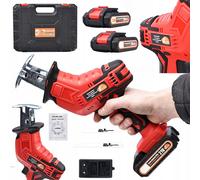 Scie sabre sans fil Rosfix Red Woodpecker RW21V, série Animal PRO + 2x Max Lithium Power Akku + coffret et accessoires