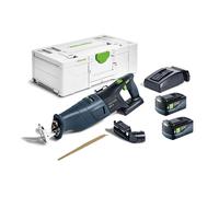 Festool Scie sabre sans fil RSC 18 5.0 EB-Plus avec 2 batteries 18V 5.0 Ah (576948)