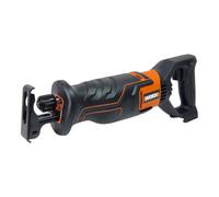 WORX - Scie sabre sans fil 20V - Coupe le Bois, l'Acier et le PVC - 190mm - Vitesse Variable - Anti-Vibration - Compacte et Légère - Livrée sans Batterie ni Chargeur - WX500.9