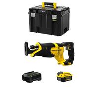 Scie Sabre STANLEY FatMax SFMCS300M1T (1 Batterie de 4,0 Ah + Chargeur + TSTAK VI)