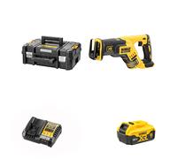 Scie sabre XR 18V DCS367NT-XJ + 1 batterie 18V 5 Ah + 1 chargeur DCB1104-QW DEWALT