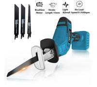 Scie sans fil réciproque pour batterie Makita 18V LXT,Scie Recipro sans fil sans brosse, 4 lames pour la coupe en bois / métal / PVC