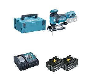 Scie sauteuse 18V DJV181ZJ + 2 batteries BL1850B 18V 5 Ah + 1 chargeur rapide DC18RC MAKITA