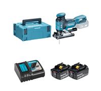 Scie sauteuse 18V DJV181ZJ + 2 batteries BL1860B 18V 6 Ah + chargeur rapide DC18RC MAKITA