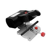 Scie sauteuse de table 90 W 6000 tr/min, scie sauteuse en aluminium avec angle de 45°, coupe bois et métal de 12 mm, compacte 25 x 14 x 15 cm, pour atelier, loisirs, jardin, avec lame en acier rapide