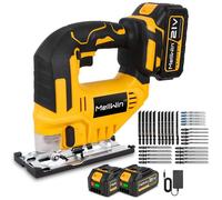 Scie sauteuse électrique sans fil, 3 vitesses réglables, avec 31X Lames de scie - MellWin - 2X 1500mAh Batteries