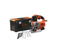 Scie sauteuse pendulaire filaire 650 WATTS - BLACK+DECKER - 5 ACCESSOIRES + BOITE A OUTILS - BES610KA5-QS