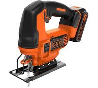 Scie sauteuse pendulaire sans-fil BLACK+DECKER 18V - 1 batterie 2,0 Ah - 1 lame bois - 1 chargeur