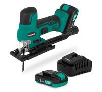 Scie sauteuse sans fil 20 V - Poignée ergonomique | Avec 2 batteries 2,0 Ah et chargeur rapide