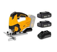 Scie sauteuse sans fil 20V + 2 Batteries lithium 2.0 Ah + Chargeur rapide VITO