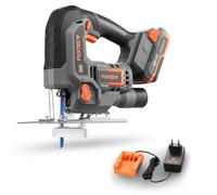 Scie sauteuse sans fil 20V - FUXTEC - FX-E1JS20 SET avec 1 x batterie 2Ah, 1 x chargeur 1A