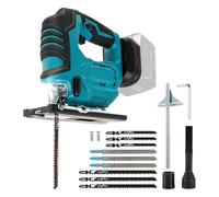Scie sauteuse sans fil 500 W pour Makita, outil de scie sauteuse électrique 800-3500 SPM avec coupe biseautée à 45°, 3 ensembles orbitaux, 9 lames de rechange, outil de coupe de scie sauteuse