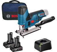 Scie sauteuse sans fil Bosch GST 12V-70 / 2x batterie 4,0 Ah + chargeur dans un sac souple