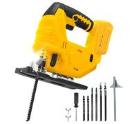 Scie sauteuse sans fil pour batterie Dewalt 18 V 20 V, 800 W 2700 tr/min, coupe biseautée à 45°, 4 actions orbitales, avec lames de scie sauteuse pour coupe droite/courbe/cercle