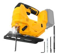 Scie sauteuse sans fil pour batterie Dewalt 20 V, scie sauteuse sans balais avec 7 vitesses variables, coupes inclinées à 45 °, 4 réglages orbitaux, 3 lames de scie sauteuse pour bois/métal (pas de