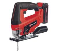 Einhell Scie sauteuse sans fil TC-JS 18 Li Kit - Power X-Change (18V, 3 lames bois et 2 lames à métaux incluses) Livré avec Batterie 2,5Ah et Chargeur
