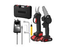 Scie Sur Table, Moteur sans fil sans balais 21 V 30 mm 88 VF for sécateur électrique, moteur à balais de 4 pouces, ensemble de tronçonneuse, outil de travail du bois(Chainsaw Kit)