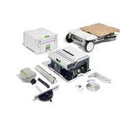 Festool CSC SYS 50 EBI-Basic-Set 36V (2x18V) Scie Circulaire Sur Table Sans Fil, Corps, Avec Support Et Accessoires - 168 Mm