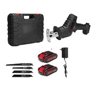 Scie Sur Table, Scie alternative sans fil 88VF 4 lames Scie électrique rechargeable Kit d'outils for le travail du bois avec batterie Li-ion(88V 2battery EU PLUG)