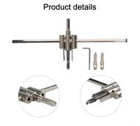 Scie Trépan Ajustable pour bois Plastique Plâtre 300mm Scie Trépan | Alliage haute , lisse, réglable 30-300mm, résistant pour usure, longue durée