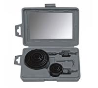 Scie trepan - Dedra - 0792 - Jeu de 9 scies-cloches - Pour bois et plaques de plâtre - 19-82 mm