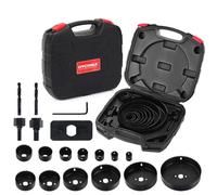 Scie Trépan - HYCHIKA - Coffret de Scie Trépan - 19-152 mm - 13 Lames - Noir