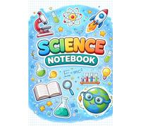 Science A4 Exercise Books, 64-Page / 8mm Lined with Margin & 20mm Graph Ruling Reverse Paper Notebook, 1-Pack, Office & School Stationery Supplies, Blue, Cute Notebook, Science
