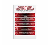 Science and Wellness Poster Red Light Research Art Print Educational Decor for Home Office Study Room Wall(Unframed,12x18inch(30x45cm))
