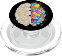 Science Art Cerveau Pensée Gauche et Droite Neuroscience Esprit PopSockets PopGrip pour MagSafe