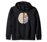 Science Art Cerveau Pensée Gauche et Droite Neuroscience Esprit Sweat à Capuche