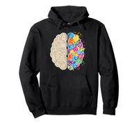 Science Art Cerveau Pensée Gauche et Droite Neuroscience Esprit Sweat à Capuche
