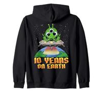 Science Birthday Alien OVNI et Sciences de la Terre 10e Anniversaire Sweat à Capuche