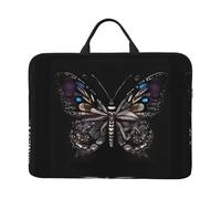 Science Butterfly Étui pour ordinateur portable - (41,9 x 31 cm), convient pour les voyages quotidiens, le tourisme, les voyages d'affaires, les déplacements, etc., noir, taille unique