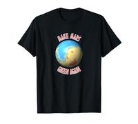 Science Cartographie Terraforming Noir Bleu Rouge Mars T-Shirt
