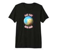 Science Cartographie Terraforming Noir Bleu Rouge Mars T-Shirt Haut de Gamme