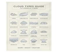 Science Classroom Poster Cloud Types for Weather Lessons