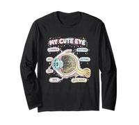 Science de la Vision Humaine - Anatomie des Yeux Mignons - Graphique Nerd Manche Longue