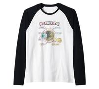 Science de la Vision Humaine - Anatomie des Yeux Mignons - Graphique Nerd Manche Raglan