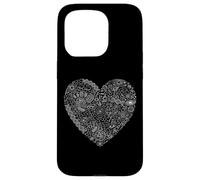 Science Doodle Heart Physique Chimie Espace Biologie Art Coque pour iPhone 15 Pro