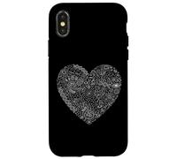 Science Doodle Heart Physique Chimie Espace Biologie Art Coque pour iPhone X/XS