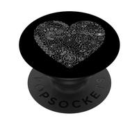 Science Doodle Heart Physique Chimie Espace Biologie Art PopSockets PopGrip Adhésif
