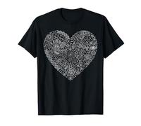 Science Doodle Heart Physique Chimie Espace Biologie Art T-Shirt