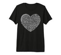 Science Doodle Physique du cœur Chimie Biologie T-Shirt Haut de Gamme