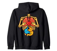 Science drôle d'anatomie Humaine colorée Sweat à Capuche