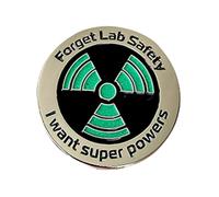 Science Émail Pin - Oubliez la sécurité en laboratoire Je veux des super pouvoirs, épingles | Écriture claire, stylos en émail amusants, doux pour les fans de science, les femmes et les